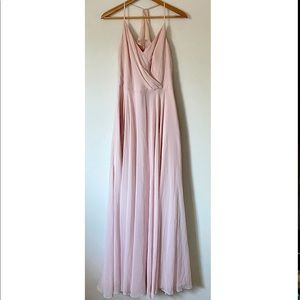 Blush pink long formal dress